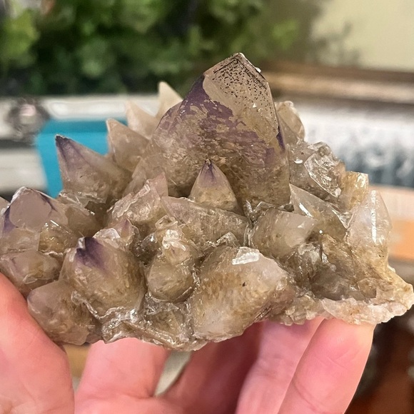 Purple Yttrium &  Dogtooth Calcite - Picture 1 of 4